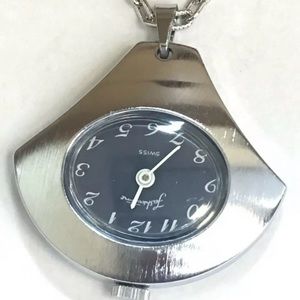 VINTAGE FASHIONTIME WATCH PENDANT NECKLACE